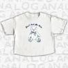 Daisy Street ANALOG HUG A BEAR DAY COLLECTION: DON'T CALL ME CUTE CROPPED T-SHIRT-Women T-Shirts