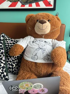 Daisy Street ANALOG HUG A BEAR DAY COLLECTION: DON'T CALL ME CUTE CROPPED T-SHIRT-Women T-Shirts