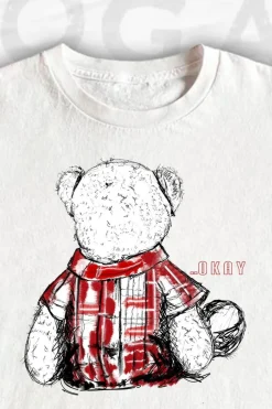Daisy Street ANALOG HUG A BEAR DAY COLLECTION: HUG ME TEDDY RELAXED T-SHIRT-Women T-Shirts