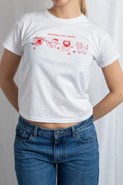 Daisy Street Adorable But Angry Baby Tee-Women Tops | T-Shirts