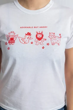 Daisy Street Adorable But Angry Baby Tee-Women Tops | T-Shirts
