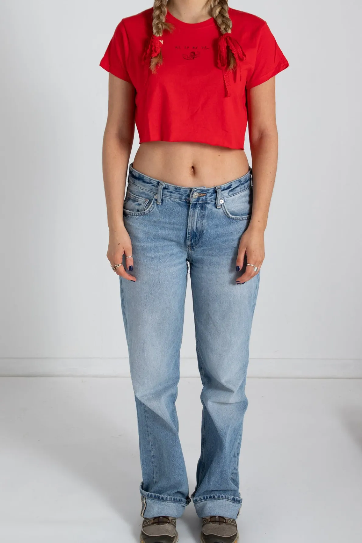 Daisy Street Ai Is My Bf Cropped Tee-Women Tops | T-Shirts