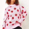 Daisy Street Apple Knitted Jumper-Women Hoodies & Sweatshirts