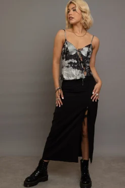 Daisy Street Midi Skirt With Bows-Women Partywear | Skirts