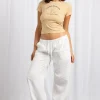 Daisy Street Broderie Anglaise Low Rise Wide Leg Trousers-Women Trousers