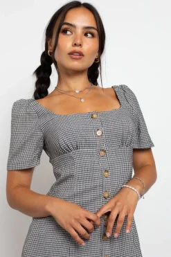 Daisy Street Button Front Milkmaid Dress-Women Dresses