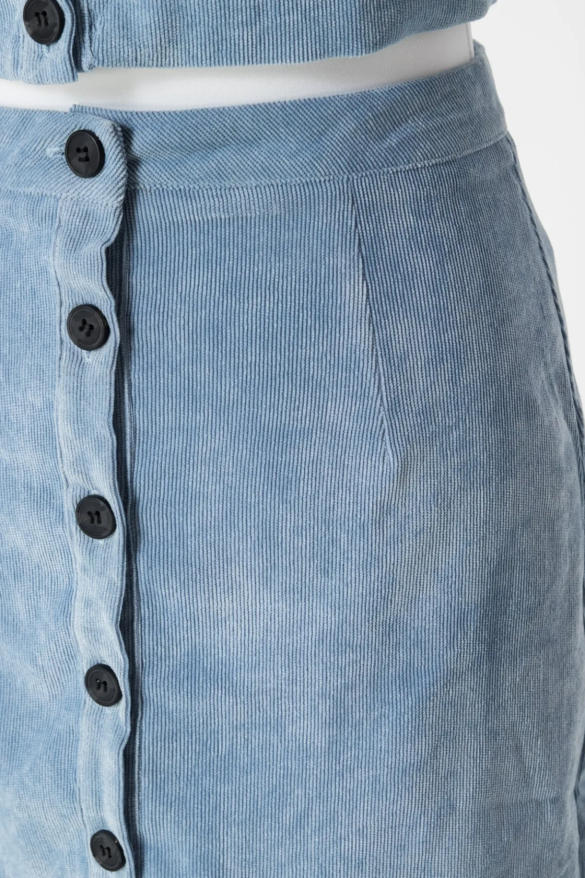 Daisy Street Button Up Mini Skirt in Cord-Women Skirts