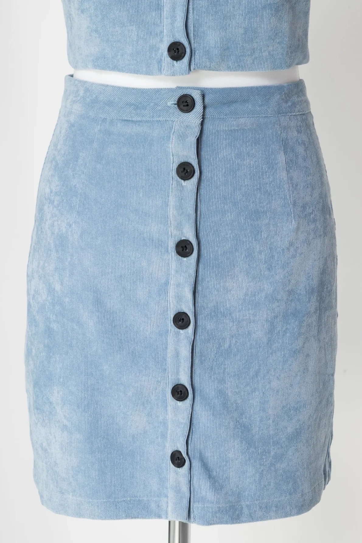Daisy Street Button Up Mini Skirt in Cord-Women Skirts