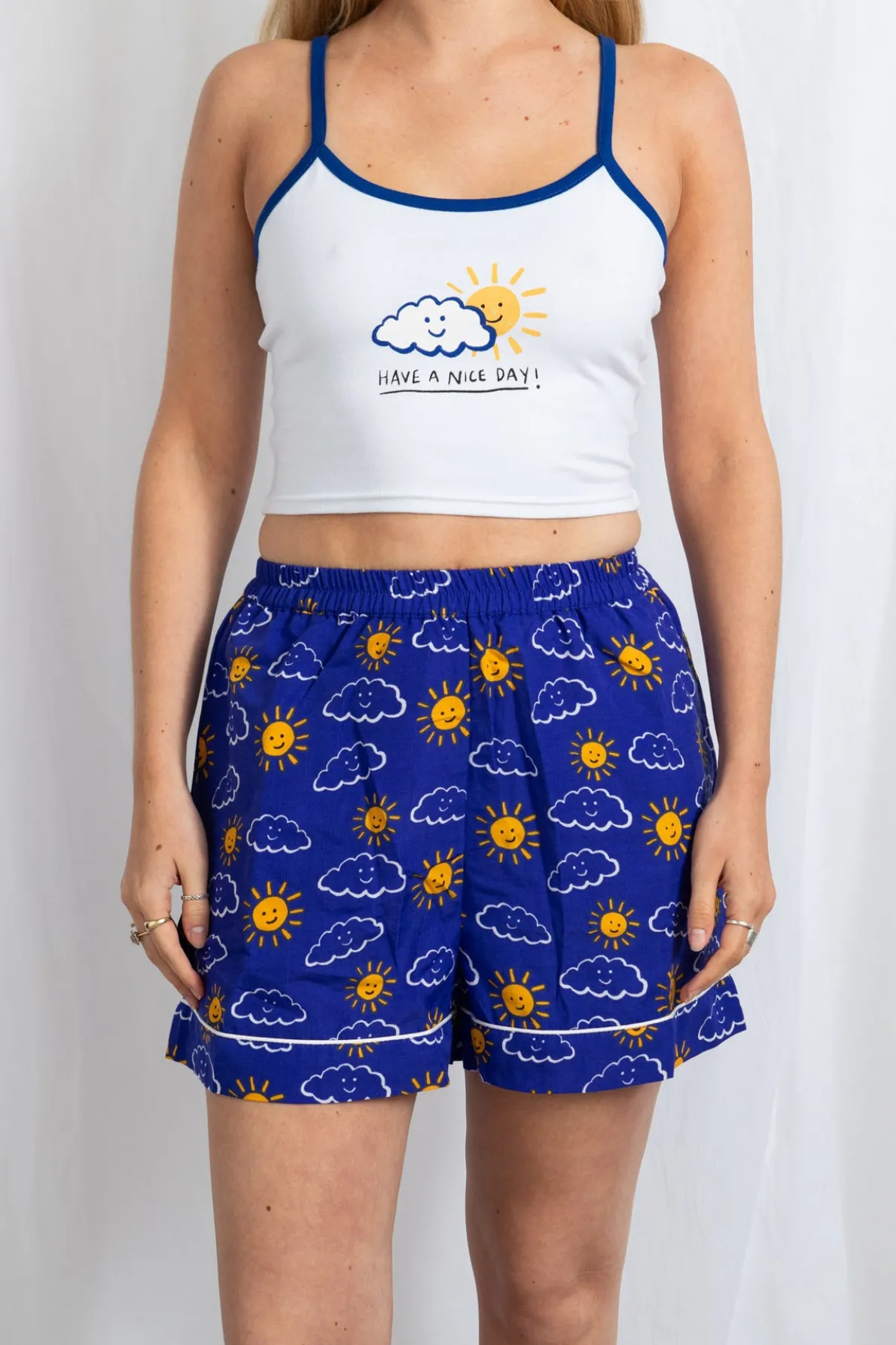 Daisy Street Cami Pyjama Set-Women Hoodies & Sweatshirts