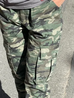 Daisy Street Cargo Trouser in Camo-Women Trousers