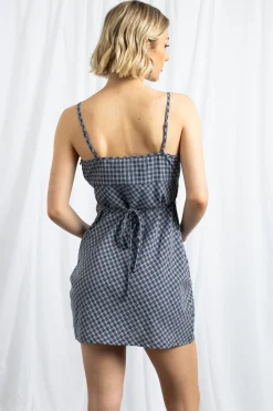 Daisy Street Check Tie Back Cami Dress-Women Dresses