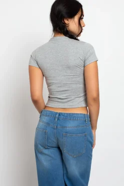 Daisy Street Cherry Baby Tee-Women Tops | T-Shirts