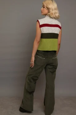 Daisy Street Cord Flared Trousers-Women Trousers