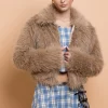 Daisy Street Cropped Faux Fur Jacket-Women Partywear | Jackets