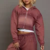Daisy Street Dark Wash Terry Hoodie-Women Tops | Hoodies & Sweatshirts