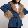 Daisy Street Coat With Faux fur Detail-Women Jackets