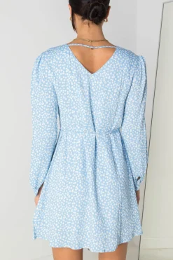 Daisy Street Ditsy Floral Dress with Ruching Detail-Women Dresses