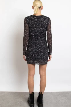 Daisy Street Ditsy Floral Mesh Mini Dress-Women Dresses