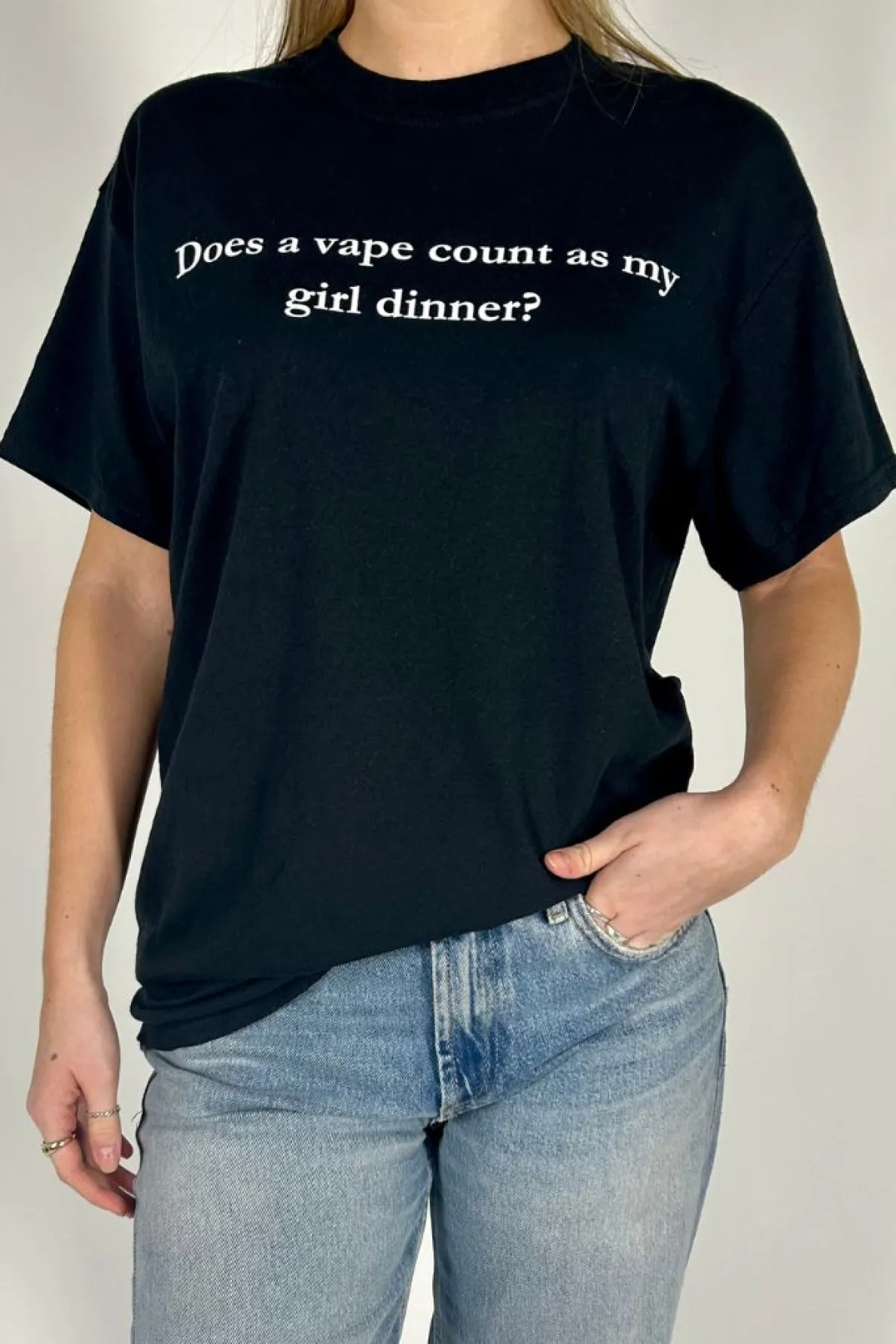 Daisy Street Does A Vape Count As My Girl Dinner Tee-Women T-Shirts