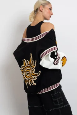 Daisy Street Dreamer Bomber Jacket-Women Jackets