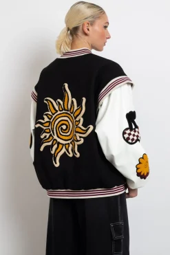 Daisy Street Dreamer Bomber Jacket-Women Jackets