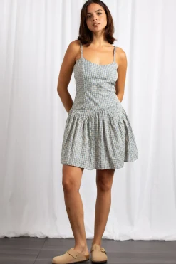 Daisy Street Dropped Waist Cut Out Back Dress-Women Dresses