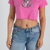 Daisy Street F*** Cupid Cropped Tee-Women Tops | T-Shirts
