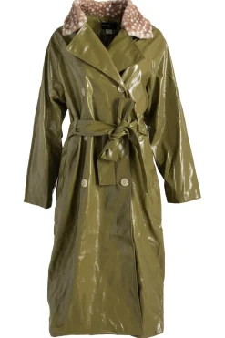 Daisy Street Fur Trench Coat in-Women Jackets