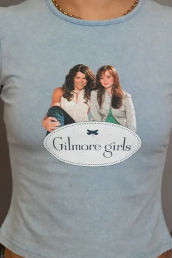 Daisy Street Gilmore Girls Washed Baby Tee-Women Tops | T-Shirts