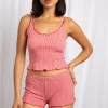 Daisy Street Gingham Babylock Edge Cami Top-Women Tops