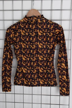 Daisy Street High Neck Top In Print-Women T-Shirts