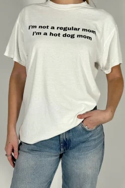 Daisy Street I'm Not A Regular Mom, I'm A Hot Dog Mom Tee-Women T-Shirts