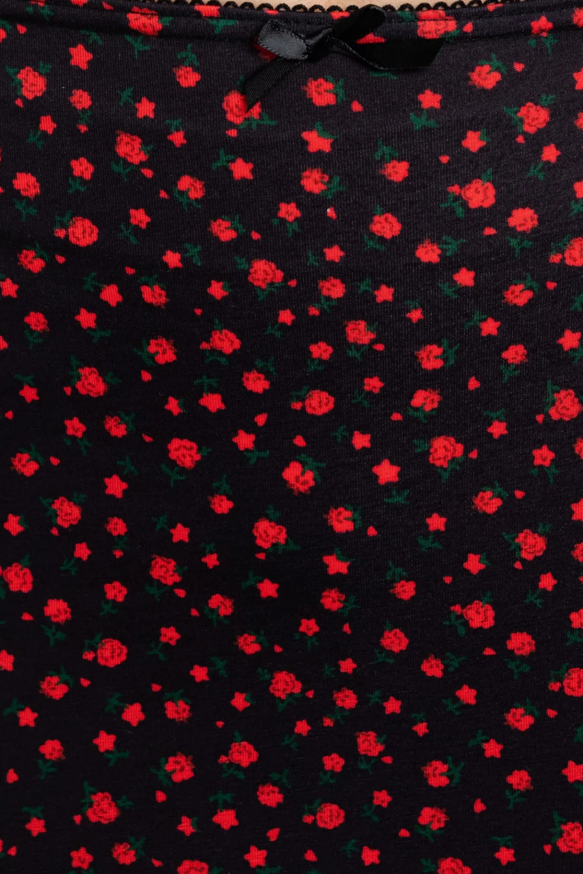 Daisy Street Knitted Midi Skirt in Ditsy Red Floral-Women Skirts