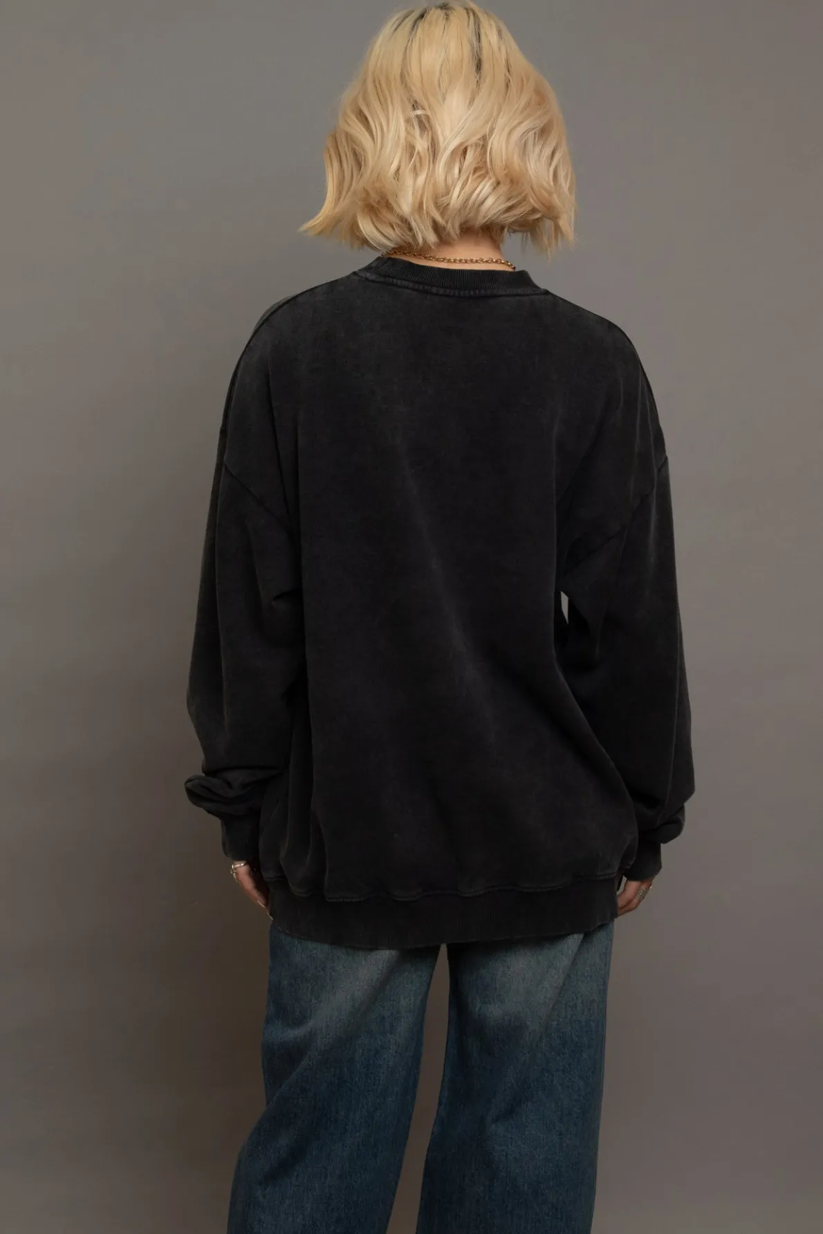 Daisy Street LA Embroidery Sweat-Women Hoodies & Sweatshirts