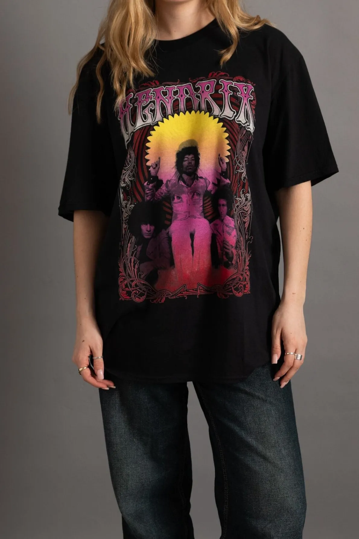 Daisy Street Licensed Jimi Hendrix T-Shirt-Women Band Tees | T-Shirts