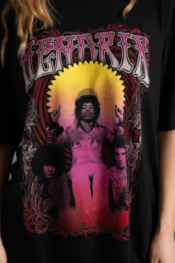 Daisy Street Licensed Jimi Hendrix T-Shirt-Women Band Tees | T-Shirts