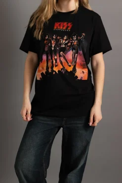 Daisy Street Licensed Kiss T-Shirt-Women Band Tees | T-Shirts