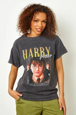 Daisy Street Licensed Relaxed T-Shirt With Harry Potter Print-Women T-Shirts