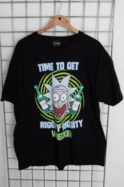 Daisy Street Licensed Relaxed T-Shirt With Rick and Morty Print-Women T-Shirts