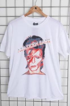 Daisy Street Licensed Relaxed T-Shirt With Bowie Aladdin Sane Print-Women T-Shirts