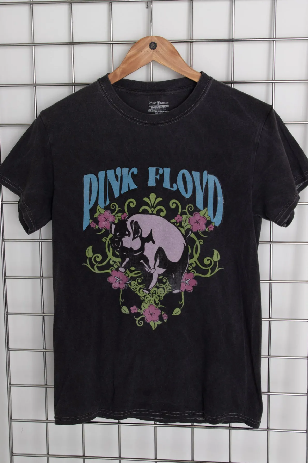Daisy Street Licensed Relaxed T-Shirt With Pink Floyd Floral Print-Women T-Shirts