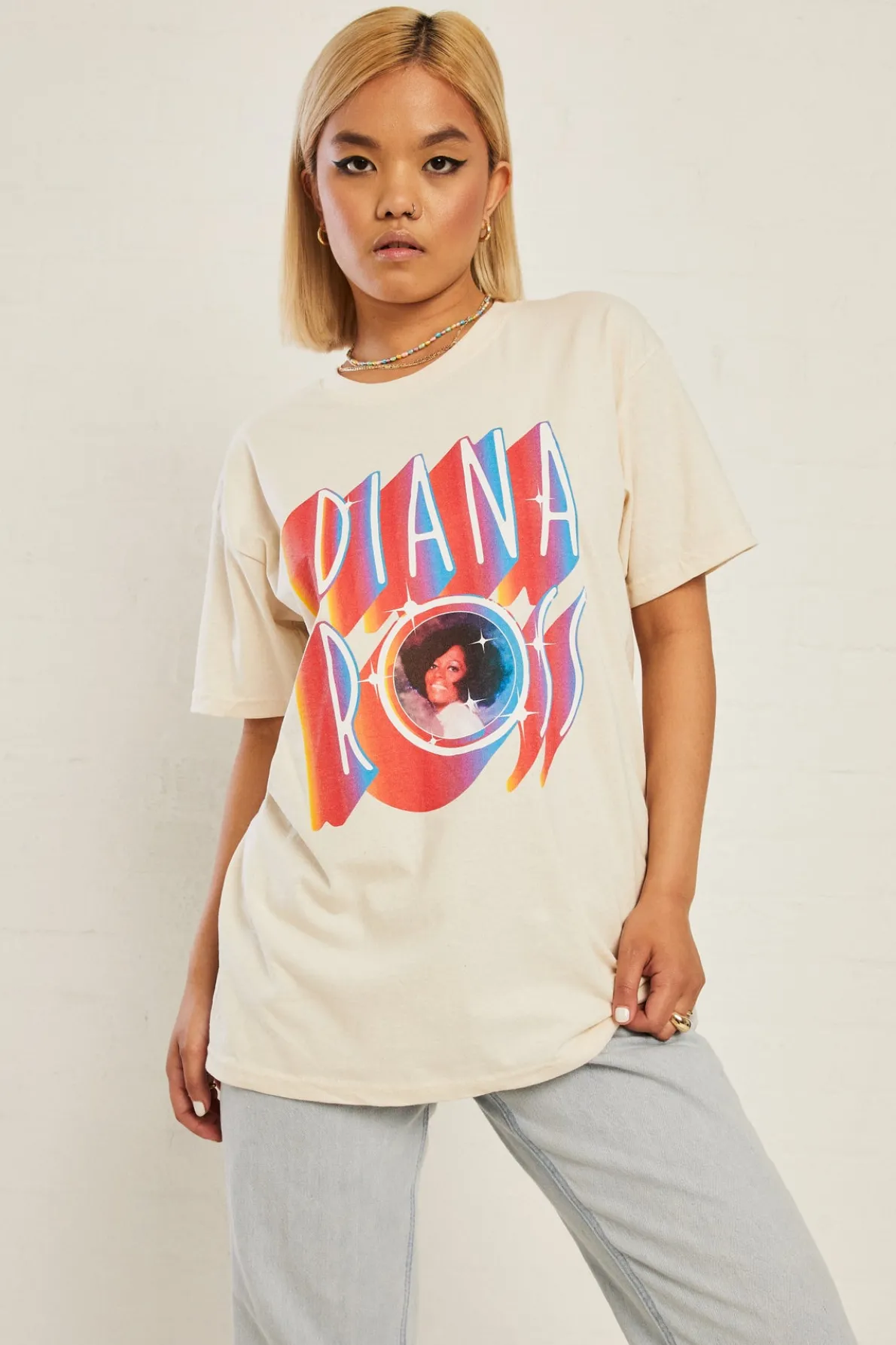 Daisy Street Licensed Relaxed Diana Ross T-Shirt-Women T-Shirts