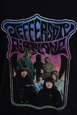 Daisy Street Licensed Relaxed T-Shirt With Jefferson Airplane Print-Women T-Shirts