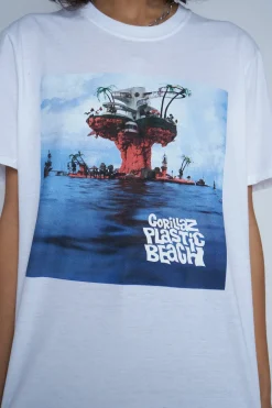 Daisy Street Licensed Relaxed T-Shirt With Gorillaz Print-Women T-Shirts