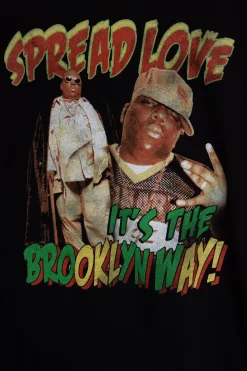 Daisy Street Licensed Relaxed T-Shirt With Biggie 'Spread Love' Print-Women T-Shirts