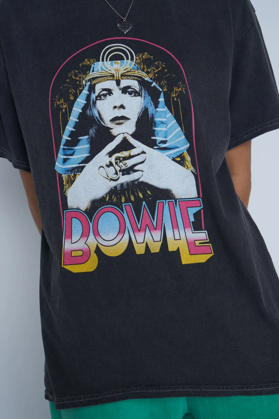 Daisy Street Licensed Relaxed T-Shirt With Bowie Print-Women T-Shirts