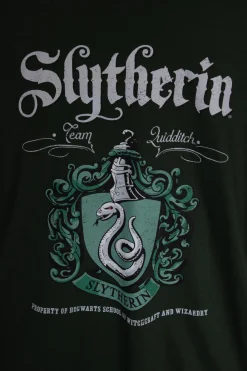 Daisy Street Licensed Relaxed T-Shirt With Harry Potter 'Slytherin' Crest Print-Women T-Shirts