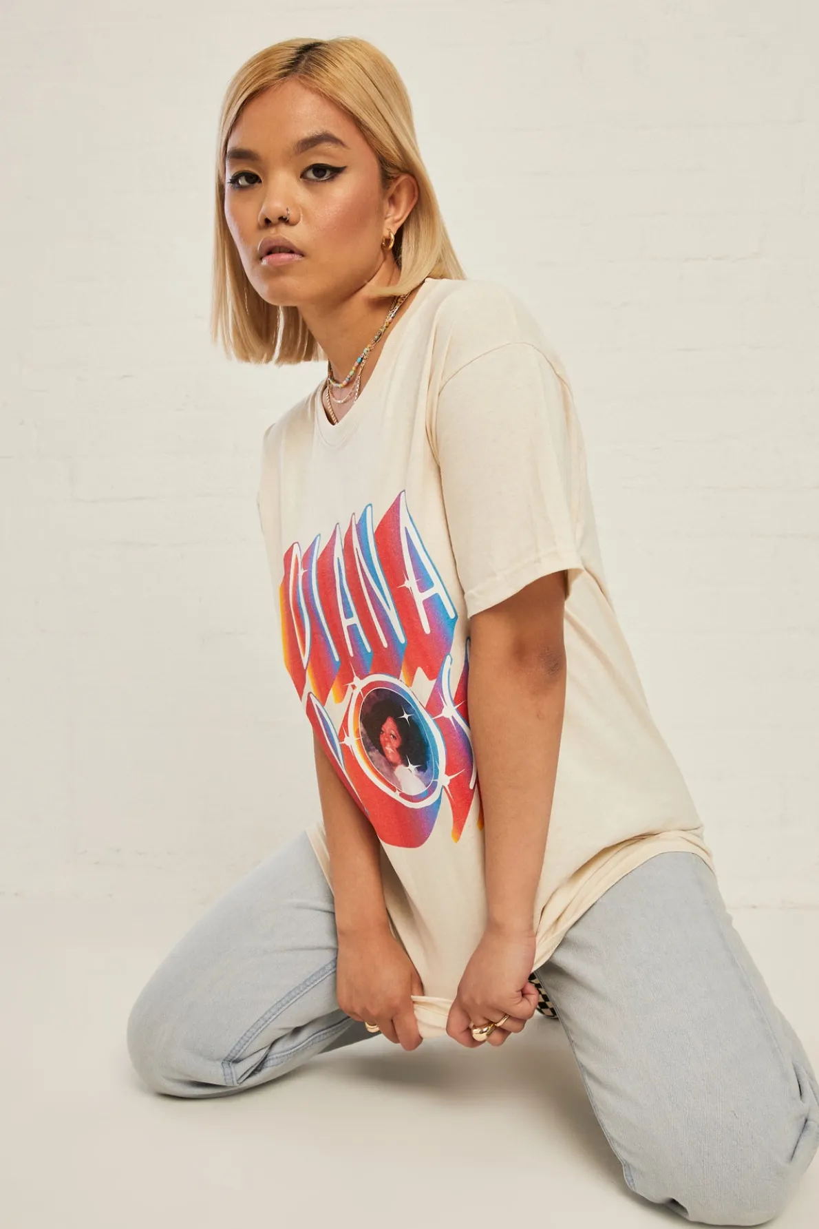 Daisy Street Licensed Relaxed Diana Ross T-Shirt-Women T-Shirts