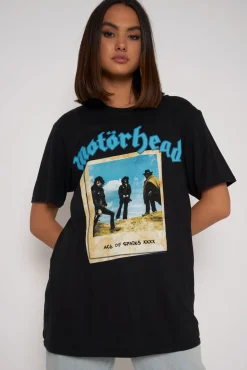 Daisy Street Licensed Relaxed T-Shirt With Motorhead Print-Women T-Shirts