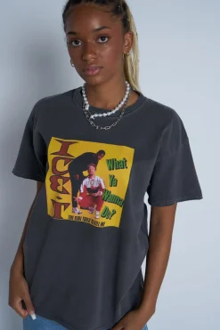Daisy Street Licensed Relaxed T-Shirt With Ice Cube Print-Women T-Shirts